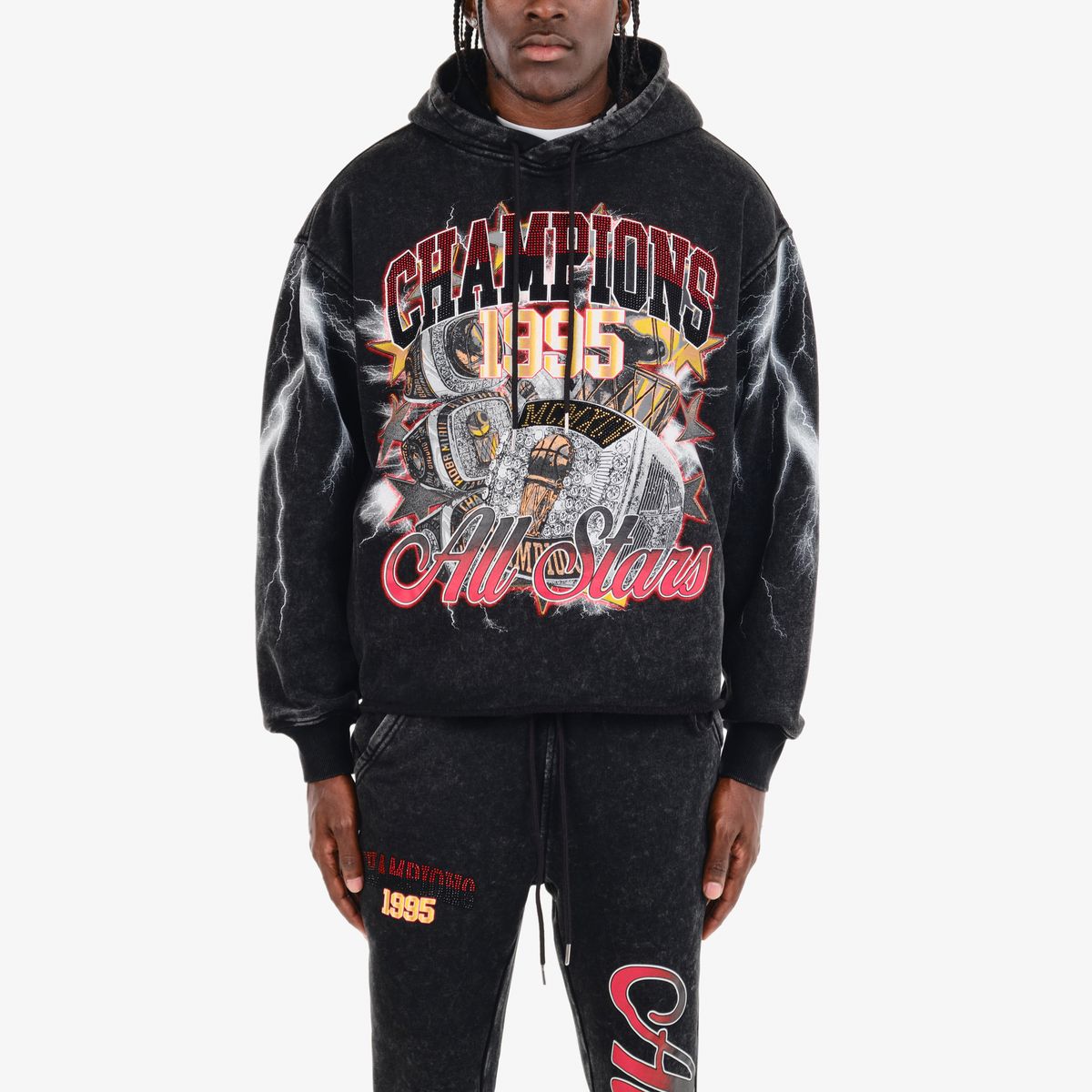 Copper Rivet Hoodie - Champions All Star - Black - 431088