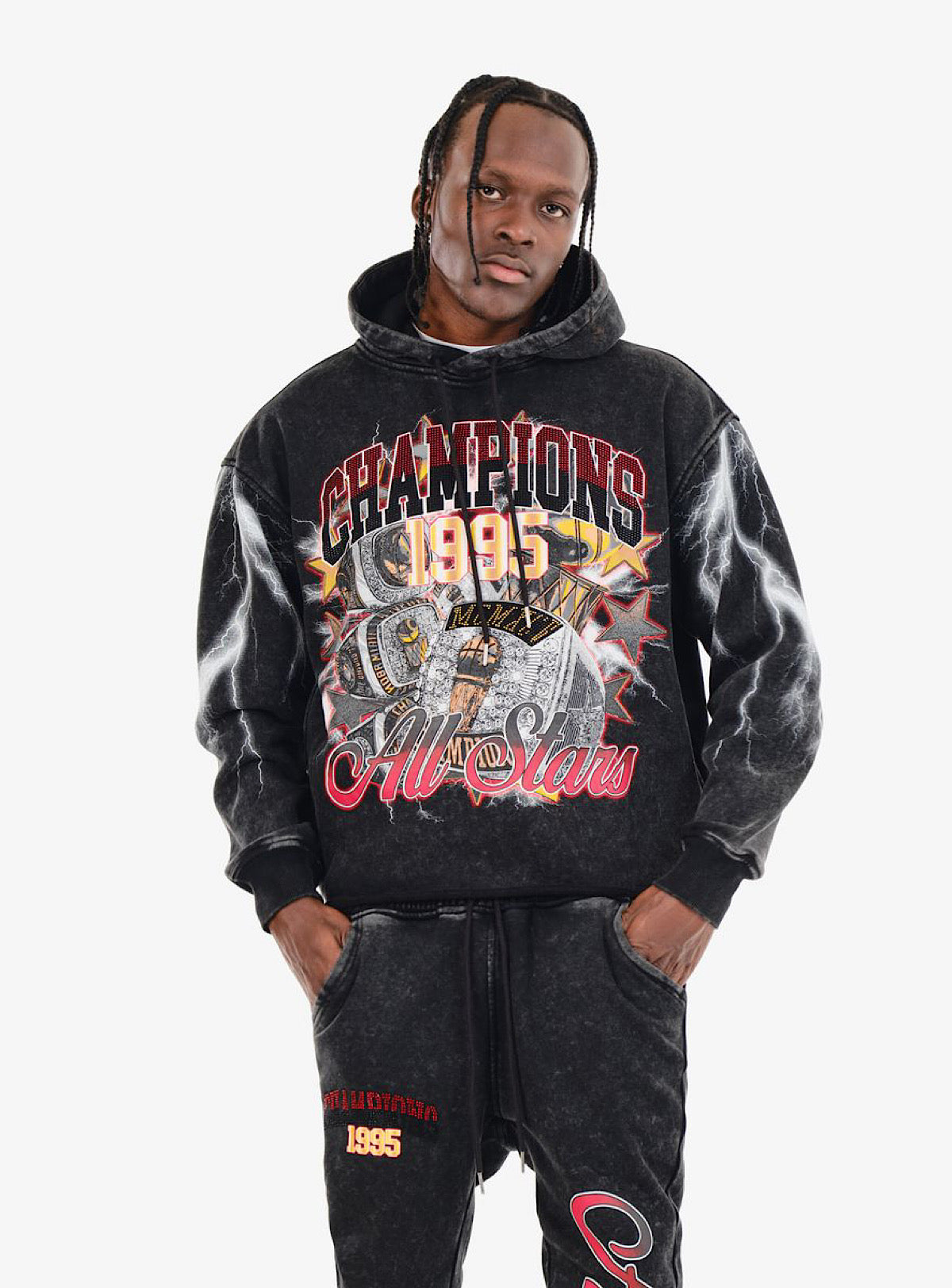 Copper Rivet Hoodie - Champions All Star - Black - 431088