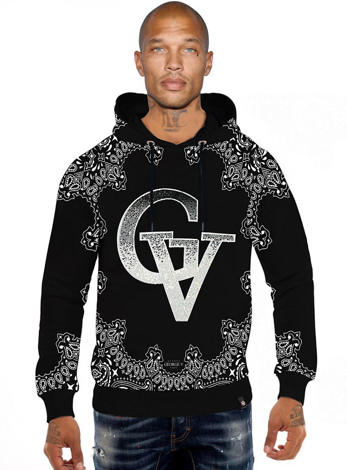 George V Hoodie - Men's Swet - Black - GV-2806