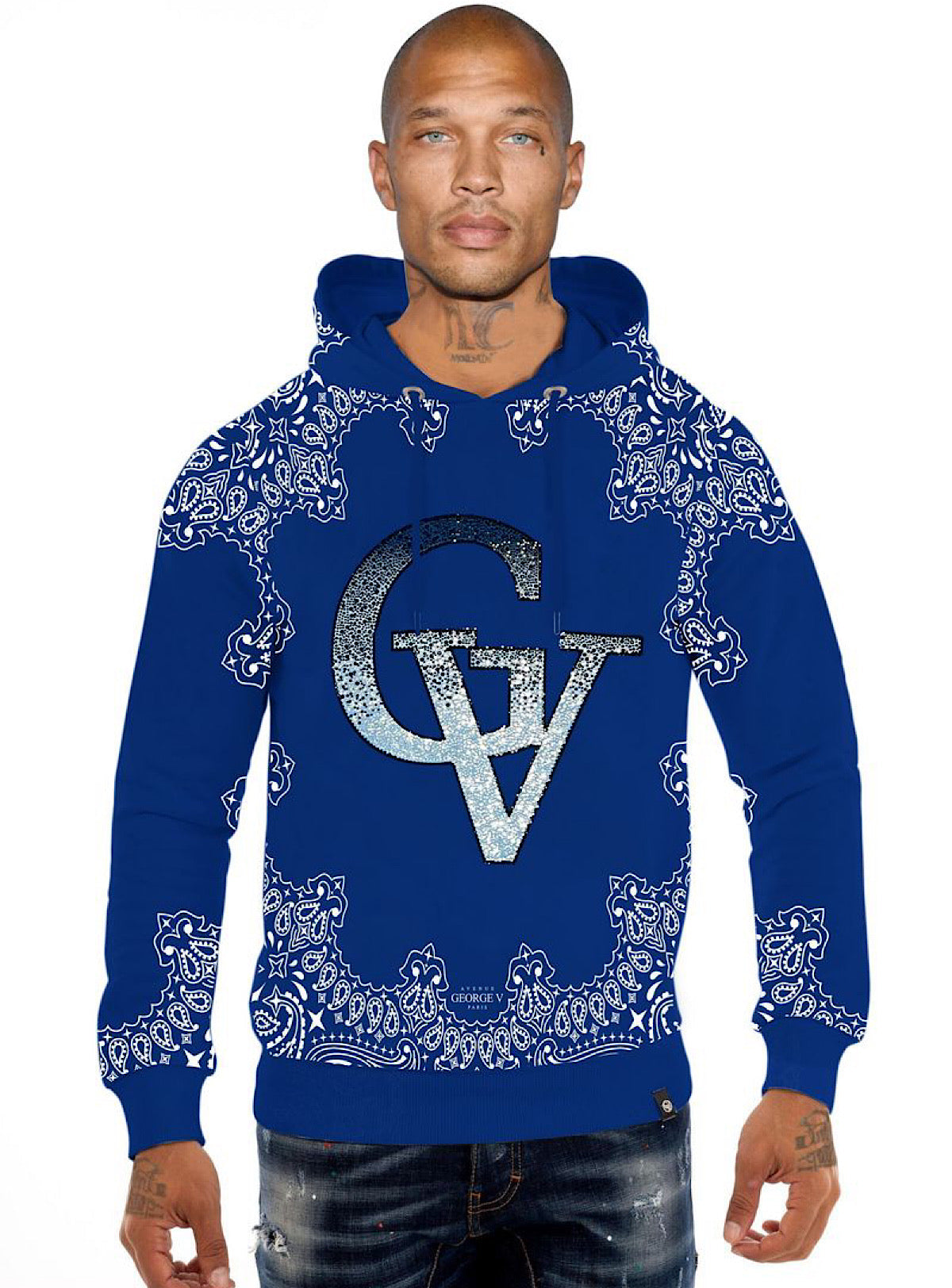 George V Hoodie - Men's Swet - Dark Blue - GV-2806