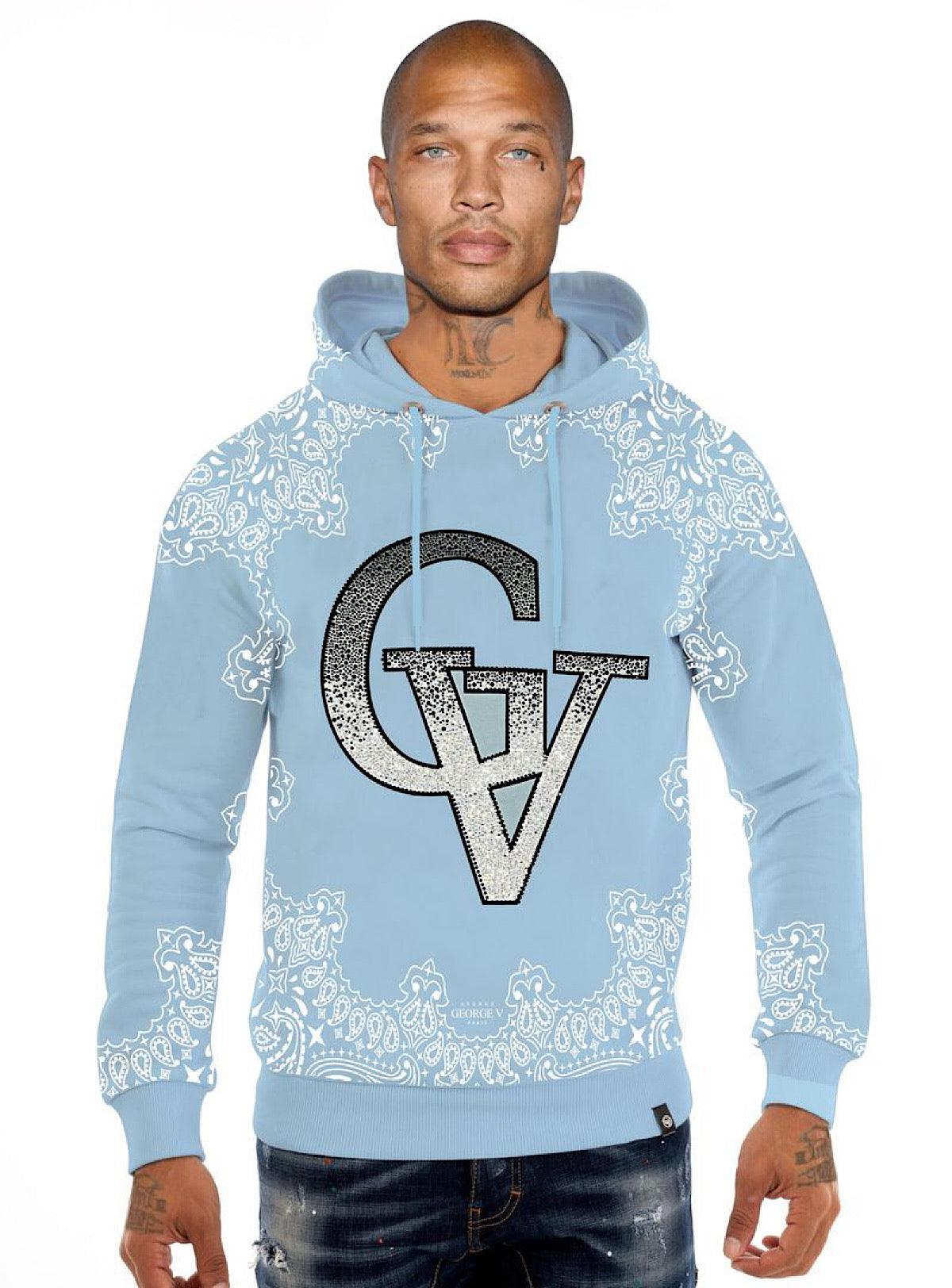 George V Hoodie - Men's Swet - Blue - GV-2806