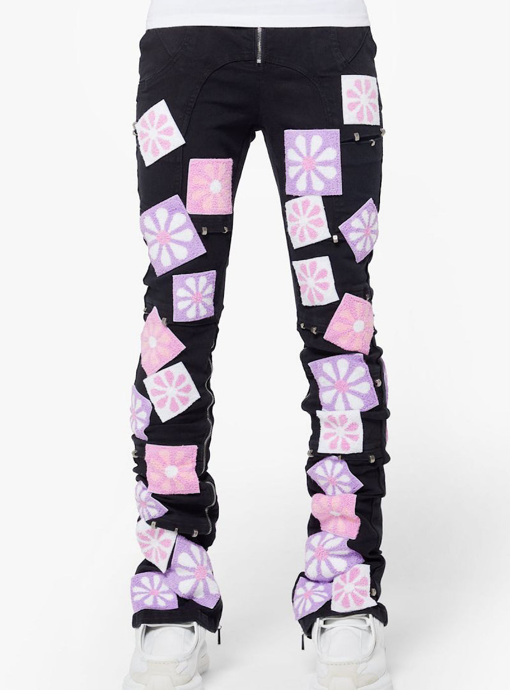 Guapi Jeans - Obsidian Flower - Black And Pink