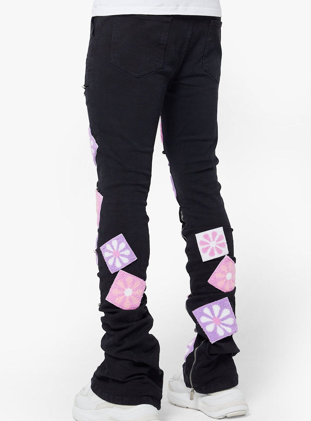 Guapi Jeans - Obsidian Flower - Black And Pink