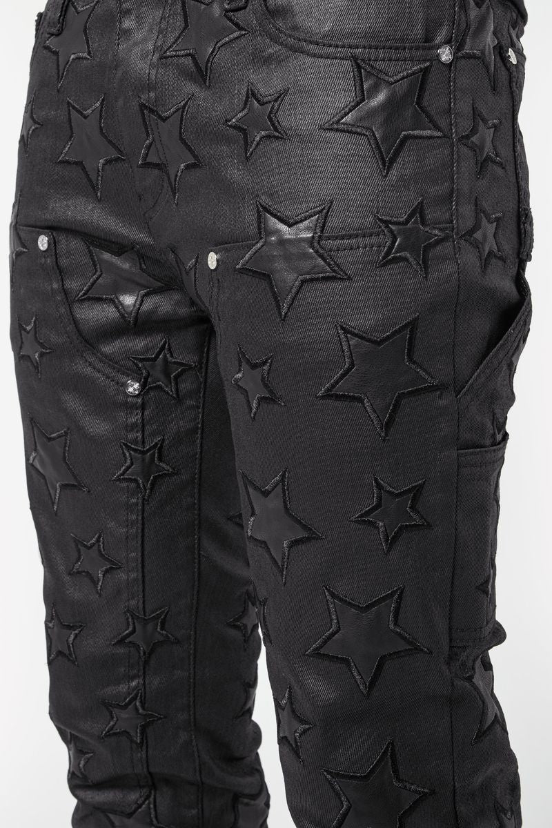 Guapi Jeans - Waxed Stars - Black