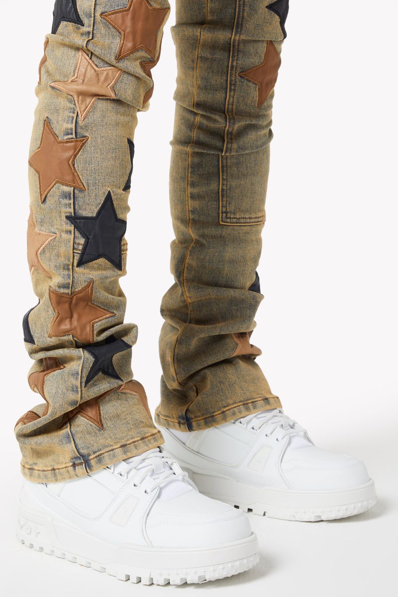 Guapi Jeans - Vintage Stars - Tan Blue