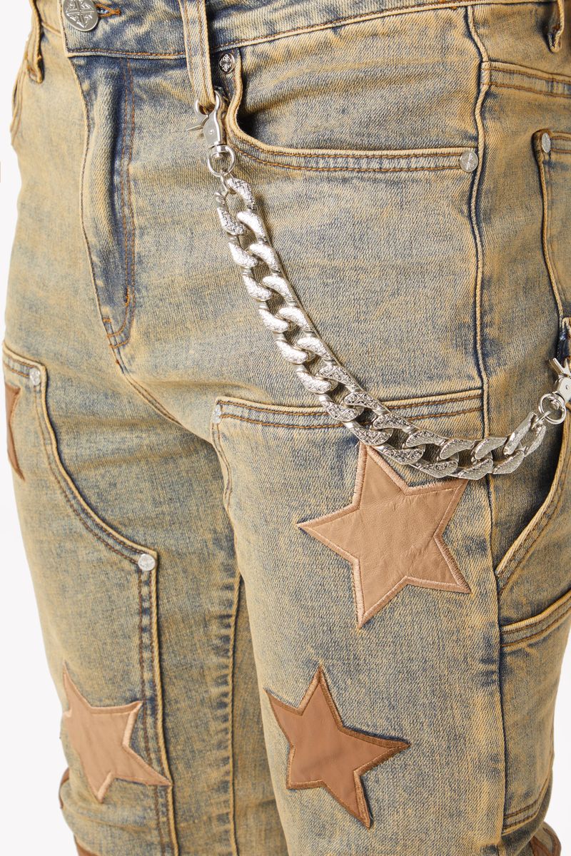 Guapi Jeans - Vintage Stars - Tan Blue