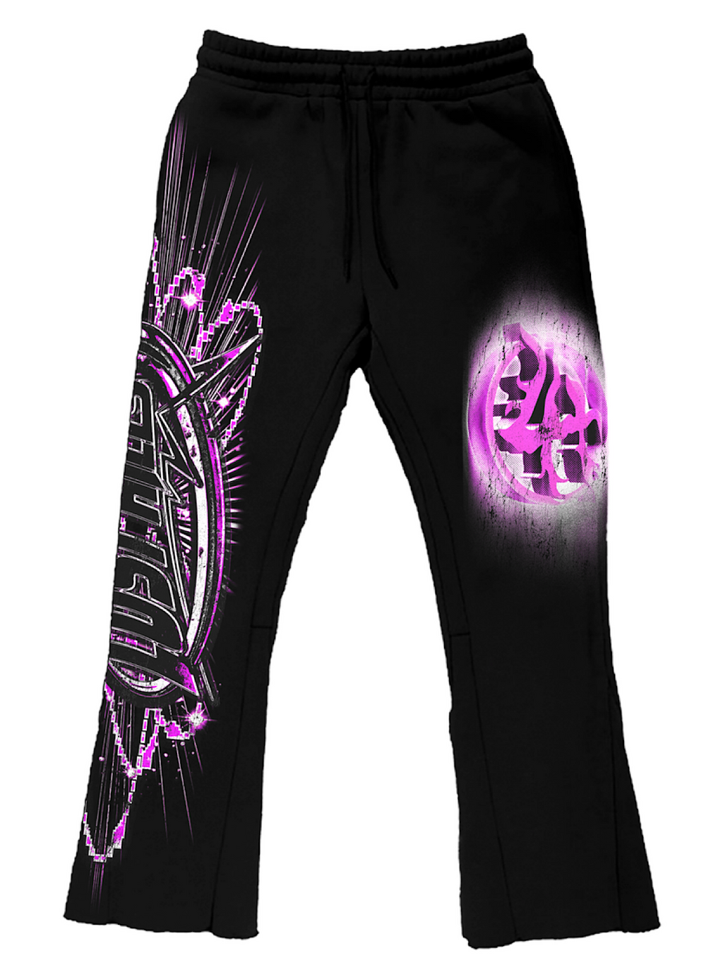 Lost Hills Sweatpants - Mind Moments - Black And Pink - LH4002