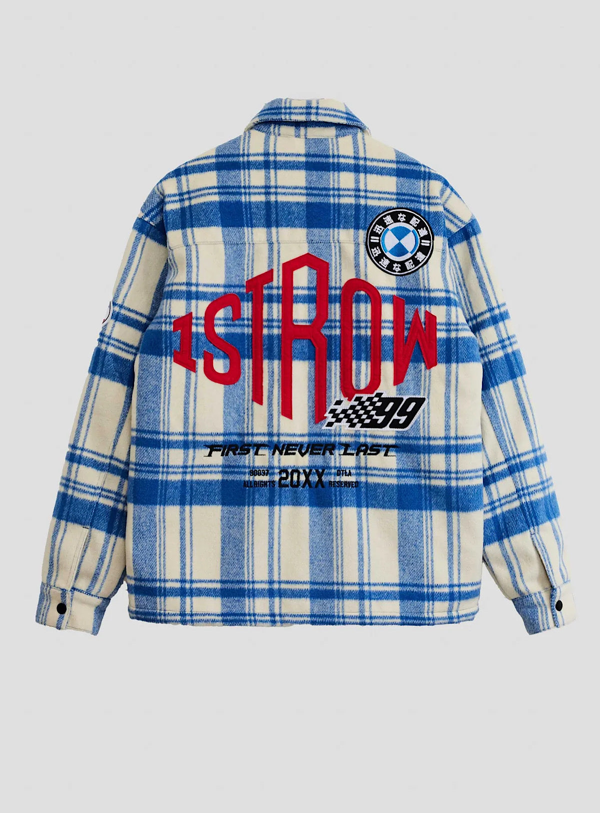 First Row Jacket - Wool Check Padding - Blue - FRJ2055