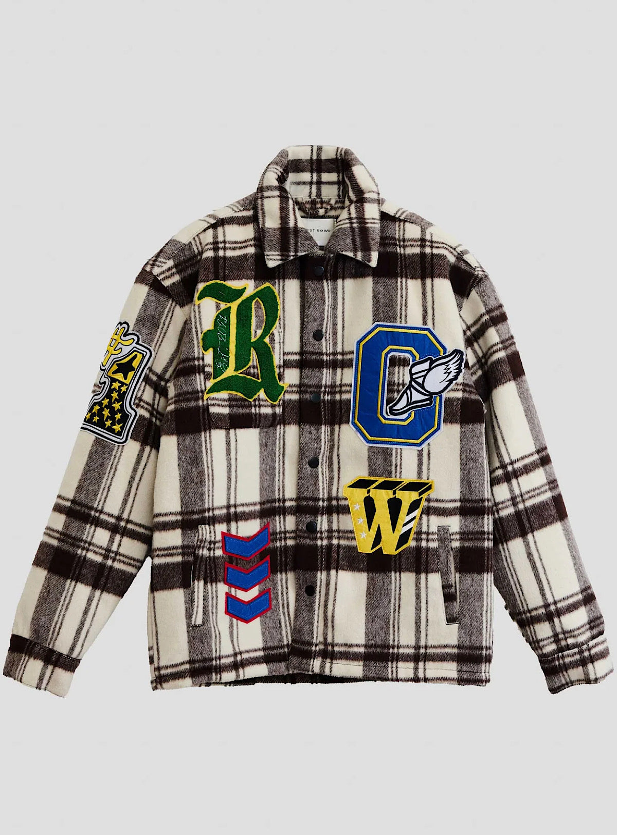 First Row Jacket - Wool Check Padding - Beige - FRJ2054