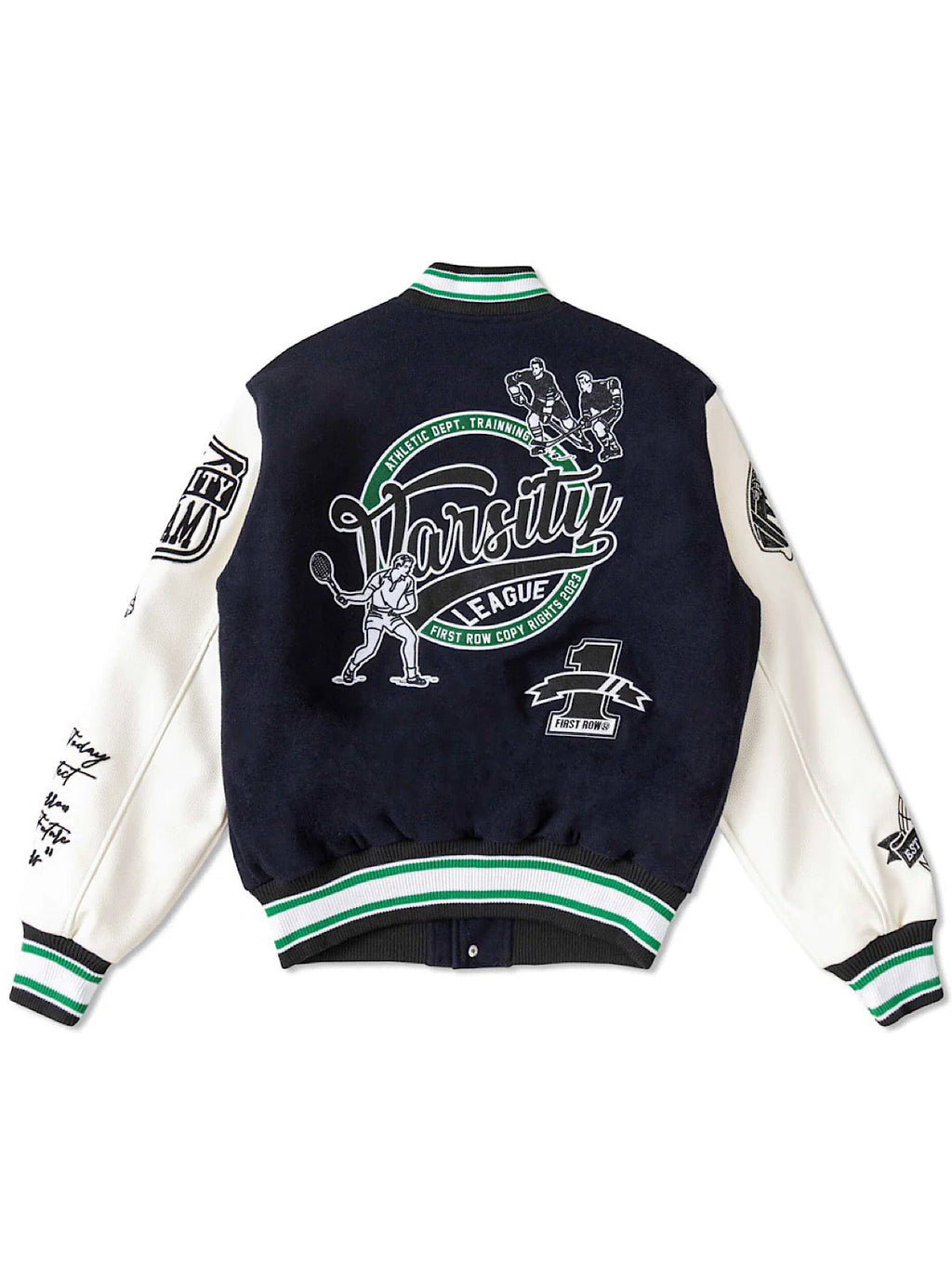 First Row Jacket - All Field The Best Never Rest Varsity - Navy - FRJ0041