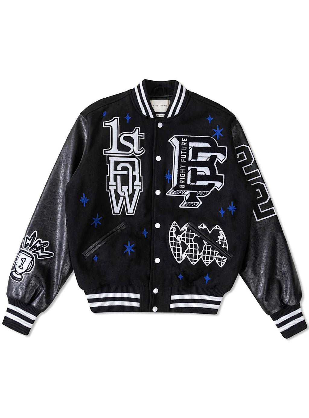 First Row Jacket - Mono Bright Future Varsity - Black - FRJ0040