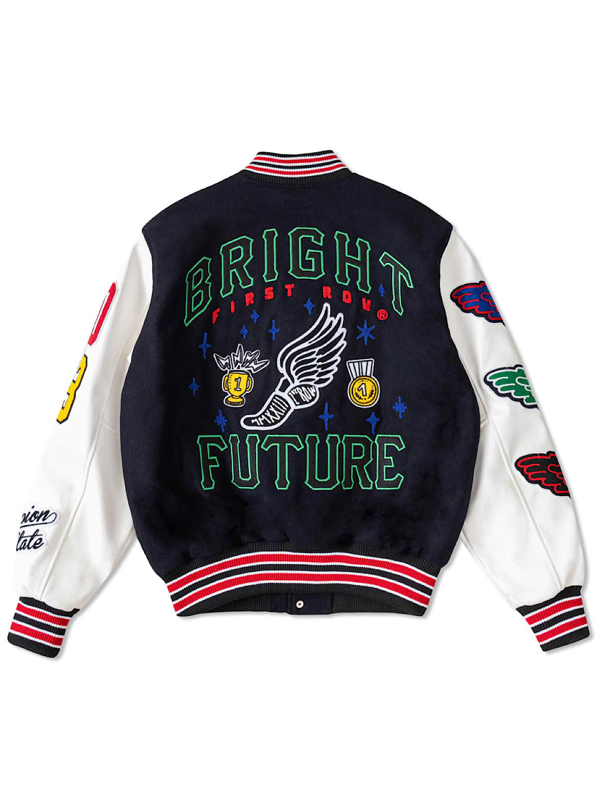 First Row Jacket - Bright Future Varsity - Navy - FRJ0042