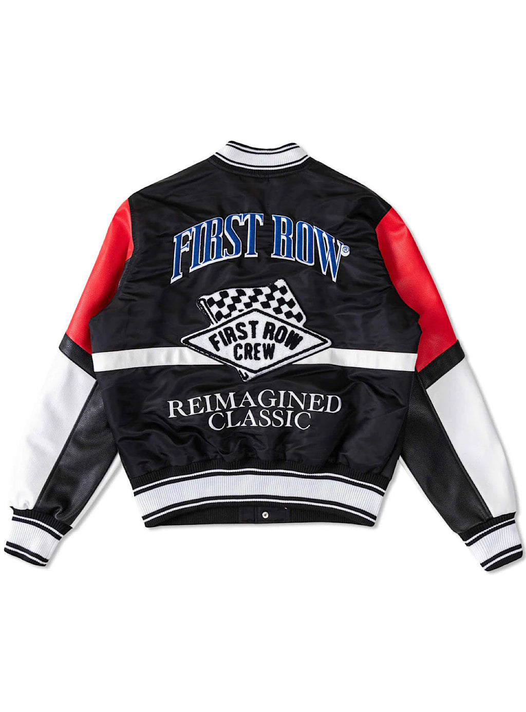 First Row Jacket - Nylon Rider Varsity - Black - FRJ0040