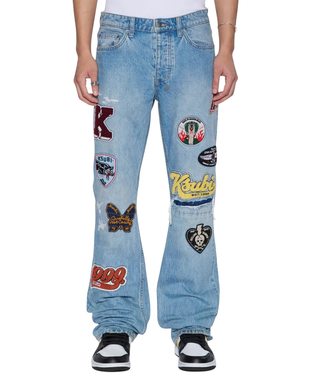 Ksubi Jeans - Bronco True Patched - Blue - MFA25DJ005