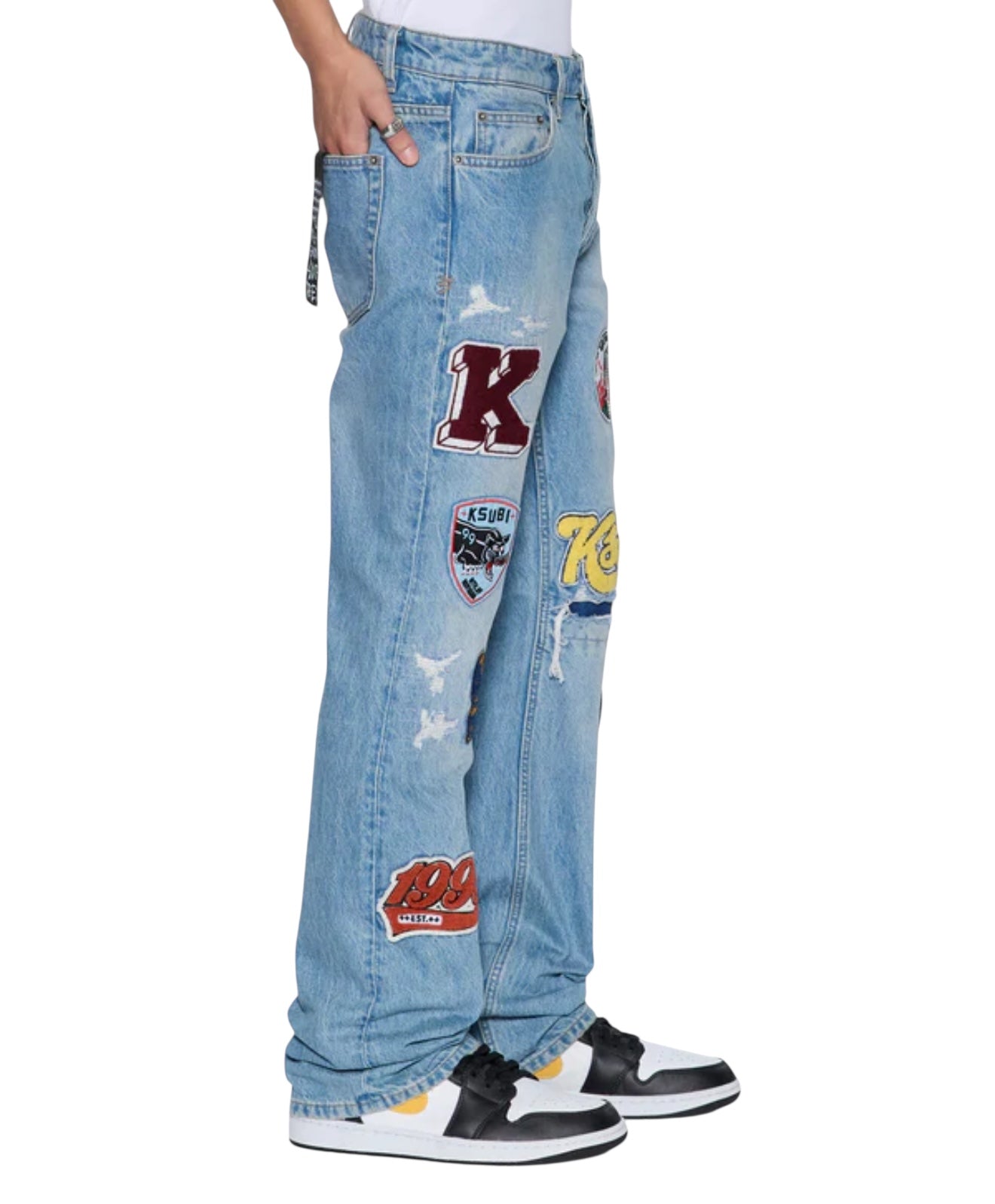 Ksubi Jeans - Bronco True Patched - Blue - MFA25DJ005