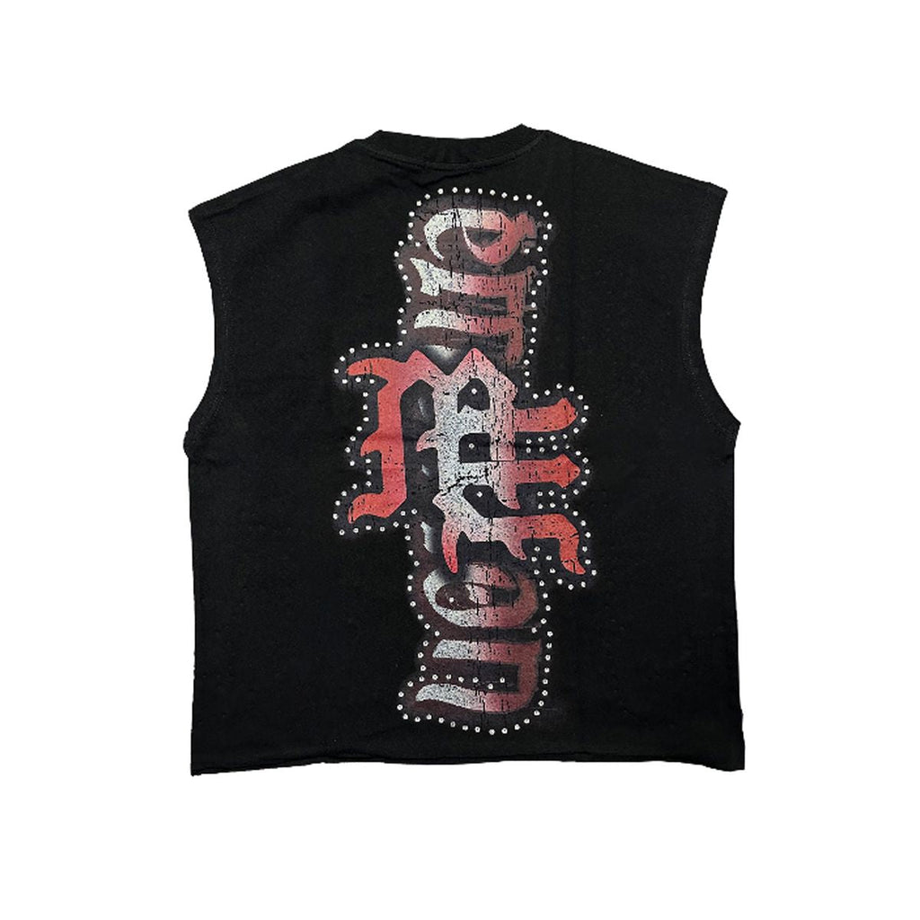 Mixed Emotion Tank Top - Angel - Black