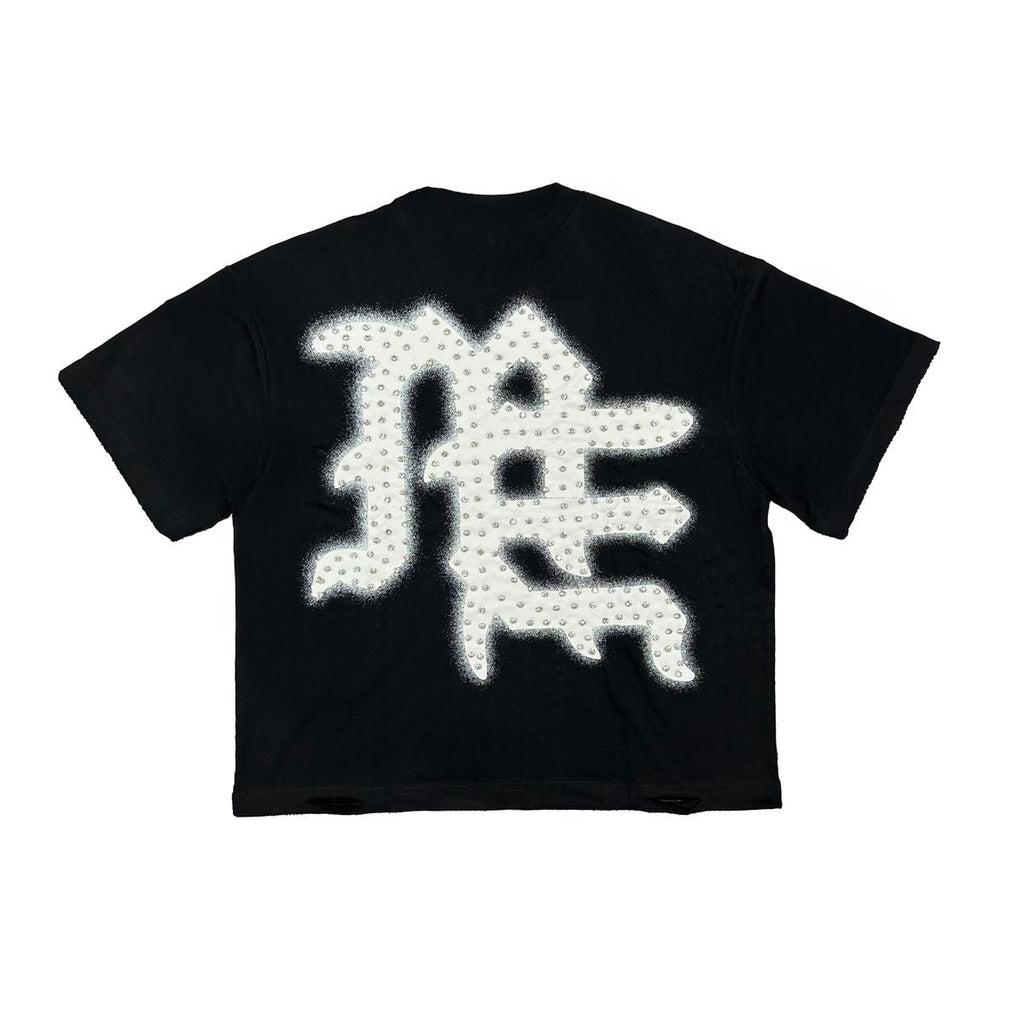 Mixed Emotion T-Shirt - End Rhinestone - Black