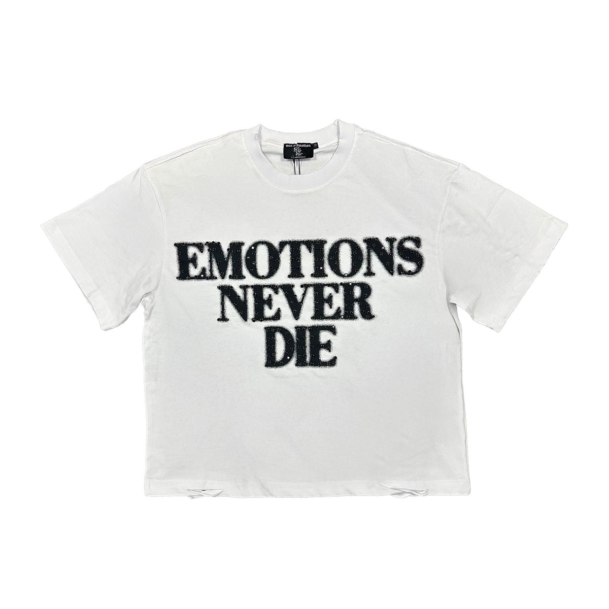 Mixed Emotion T-Shirt - End Rhinestone - White