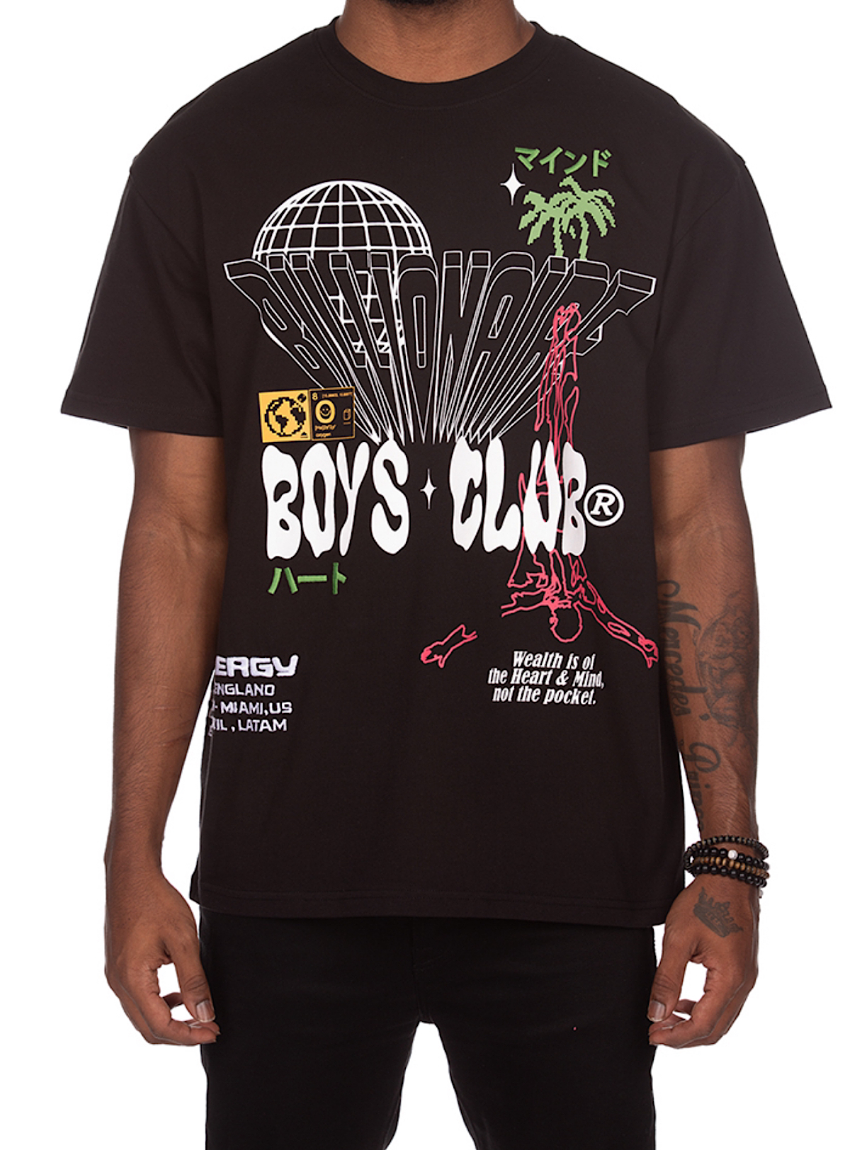 Billionaire Boys Club T-Shirt - BB Around The World - Black - 841-3310