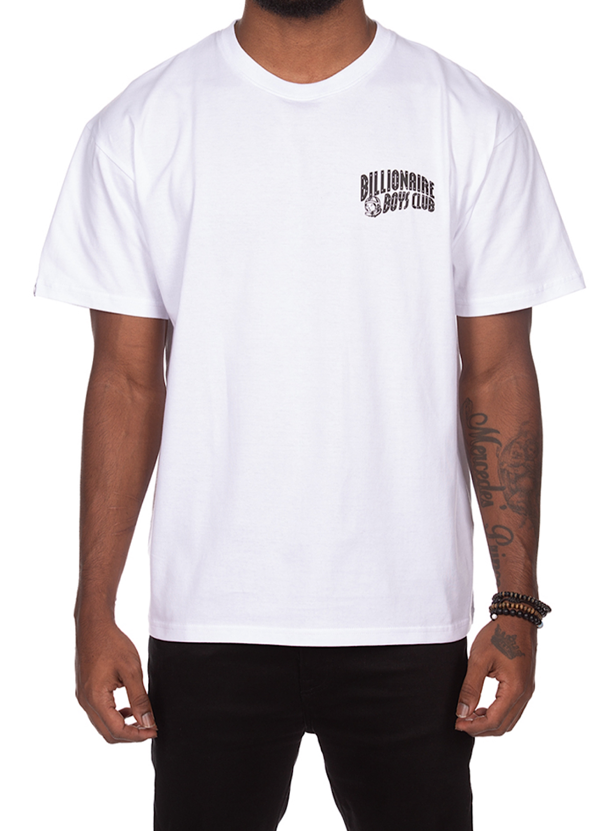 Billionaire Boys Club T-Shirt - BB Small Arch Knit - Bleach White - 841-3301