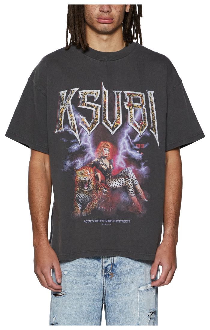 Ksubi T-Shirt - Kingdom Ekcess - Faded Black - MPF25TE029