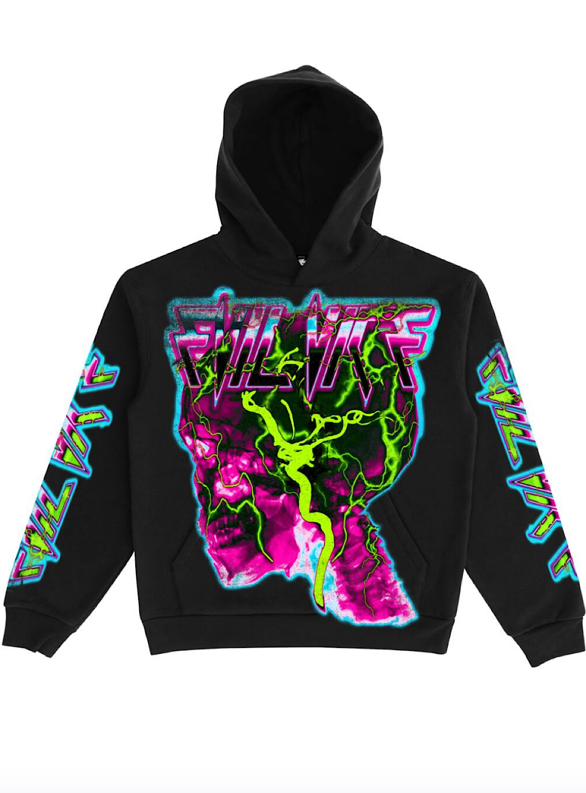 Evil Vice Hoodie - Mental Leak - Black And Multi - VICE28