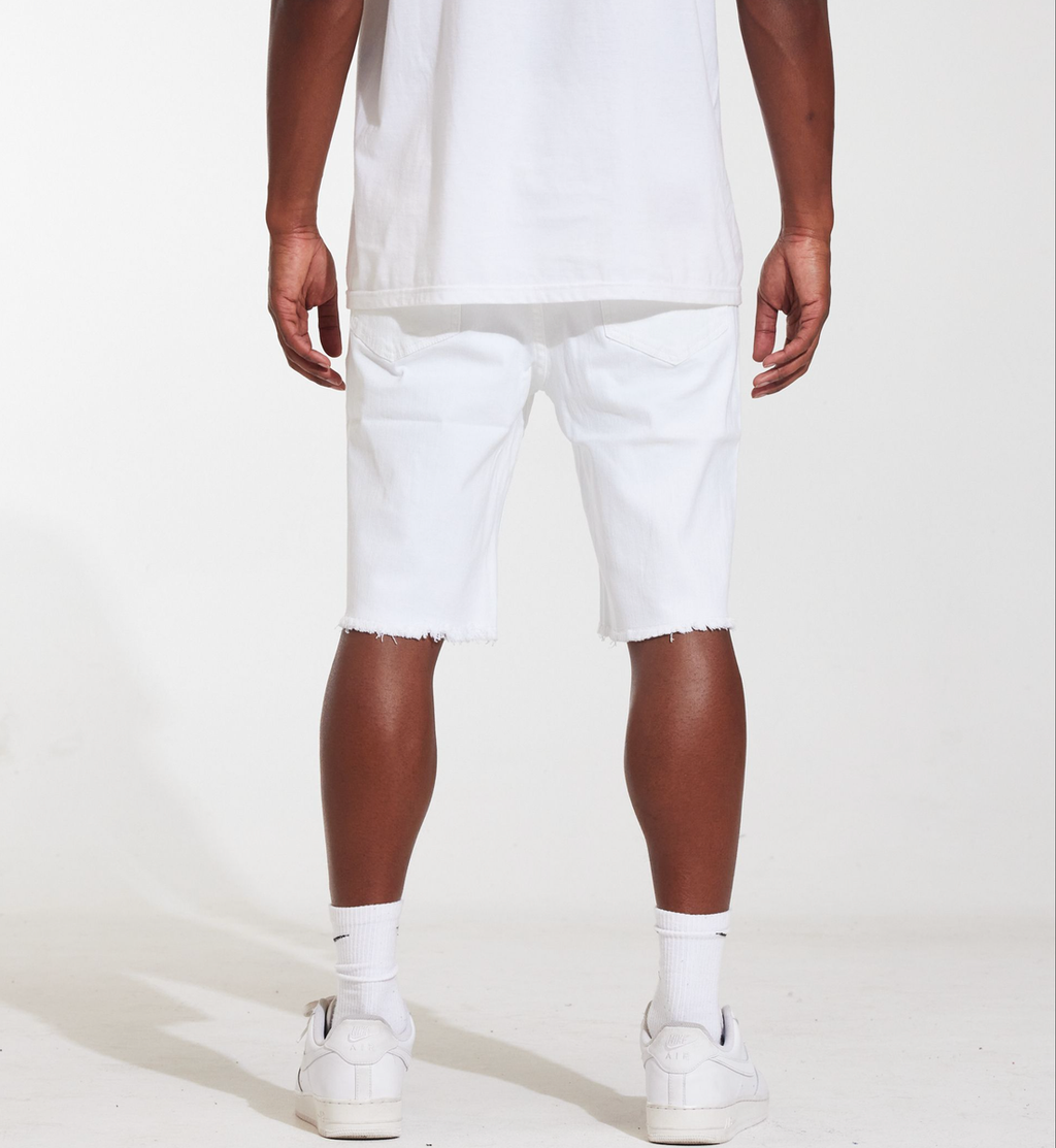 Crysp Denim Shorts - Atlantic - White - (CRYSPSUM24-038)