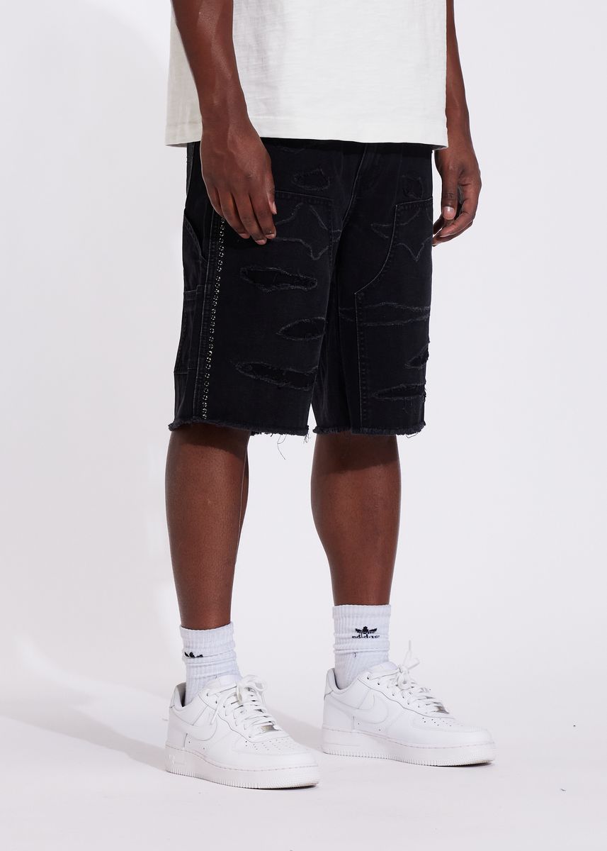 Crysp Denim Shorts - Joe Short - Washed Black - (CRYSUM25-206)
