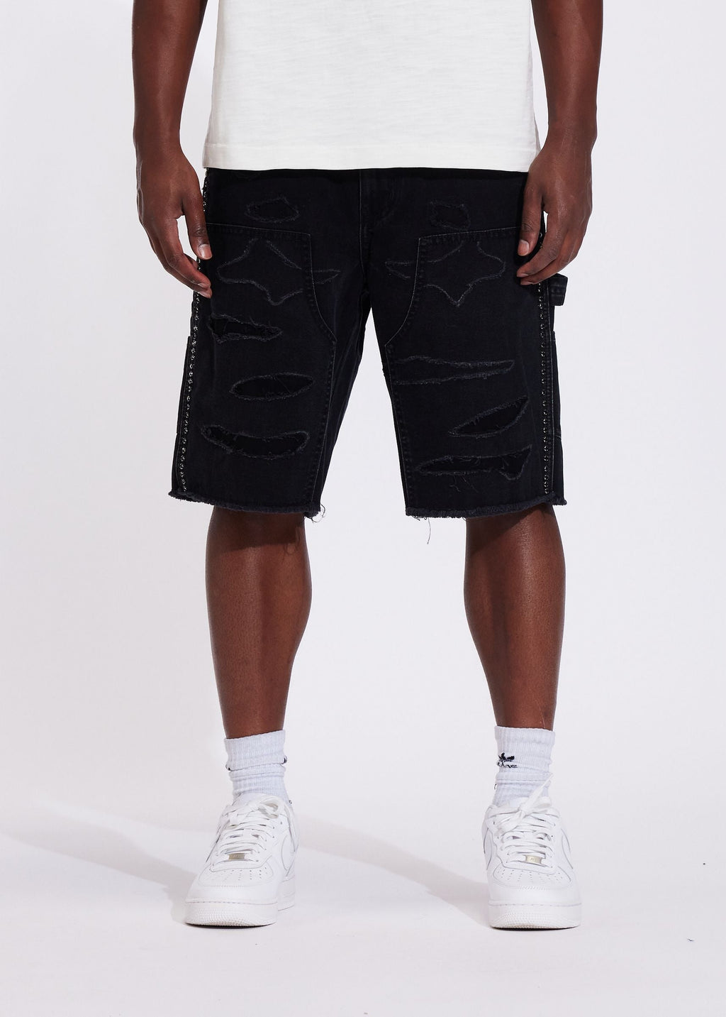 Crysp Denim Shorts - Joe Short - Washed Black - (CRYSUM25-206)
