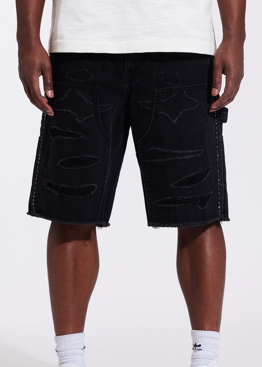 Crysp Denim Shorts - Joe Short - Washed Black - (CRYSUM25-206)