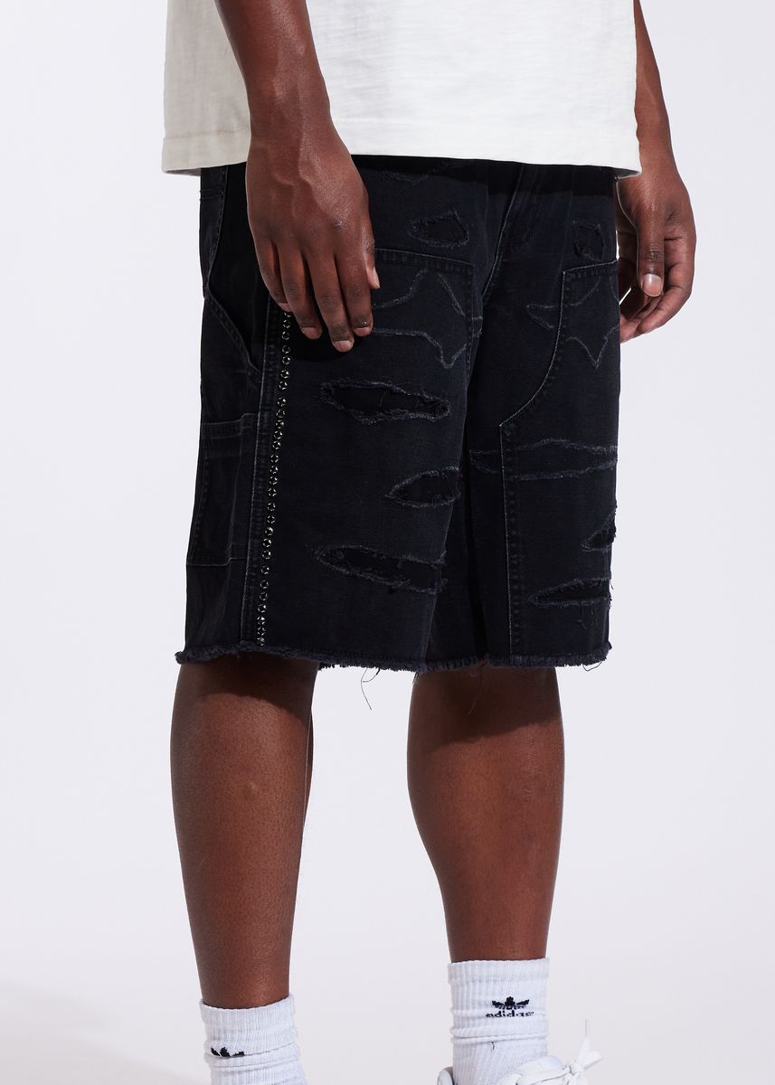 Crysp Denim Shorts - Joe Short - Washed Black - (CRYSUM25-206)