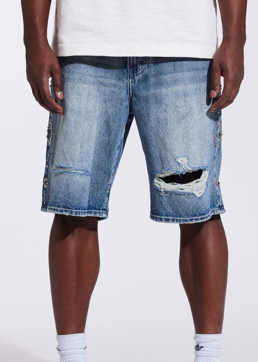 Crysp Denim Shorts - Rivet - Medium Wash - (CRYSUM25-209)