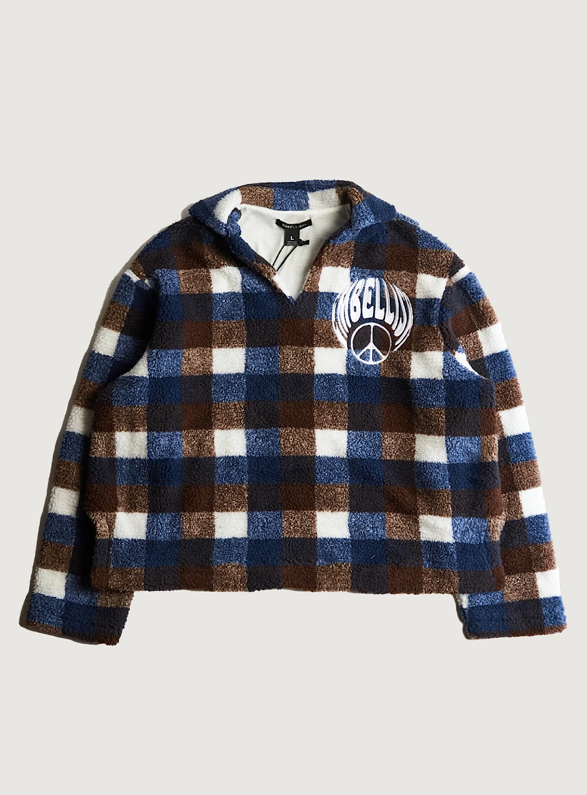 Embellish Jacket - Peace Fleece - Blue - embhol23-044