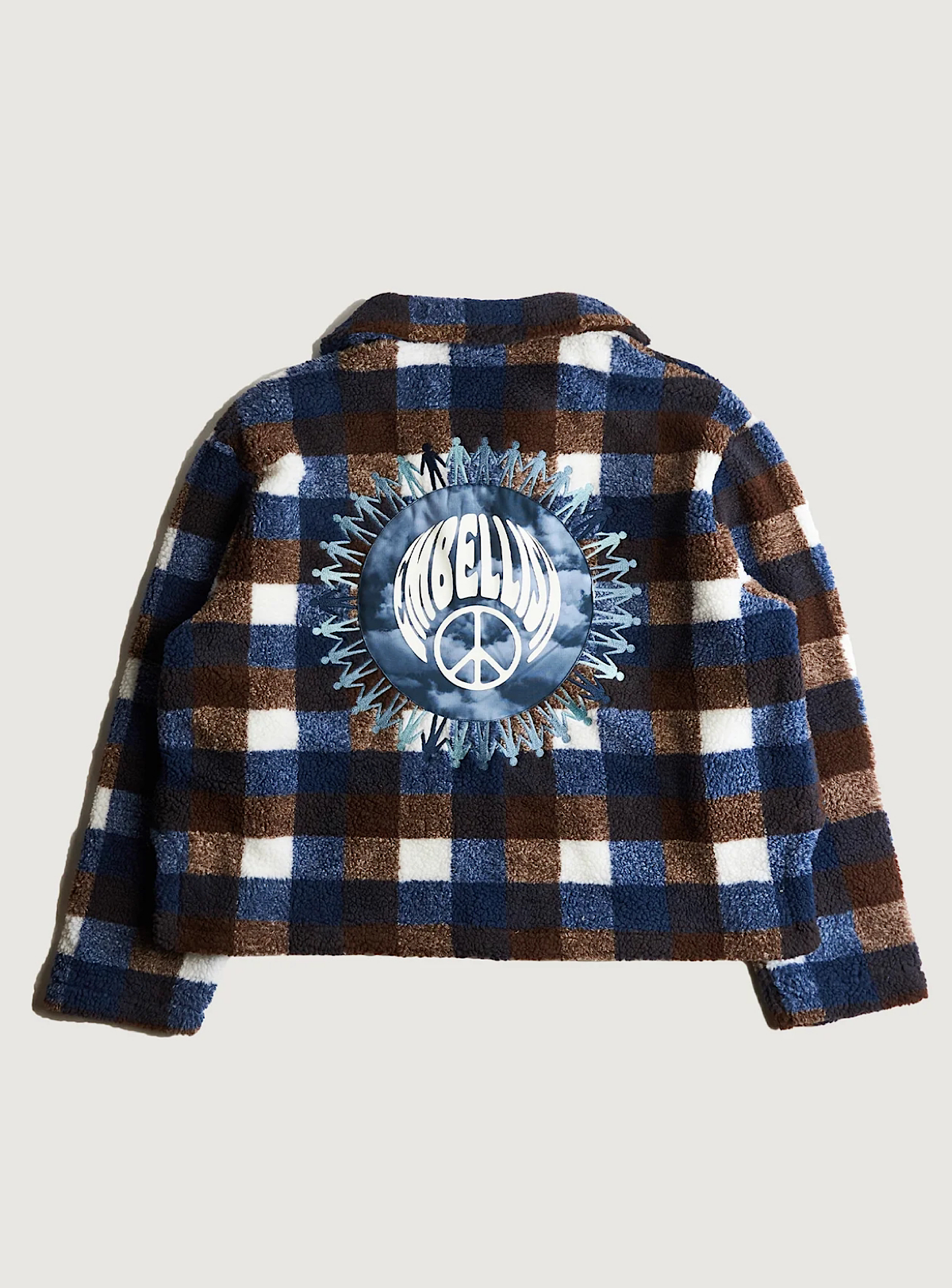 Embellish Jacket - Peace Fleece - Blue - embhol23-044