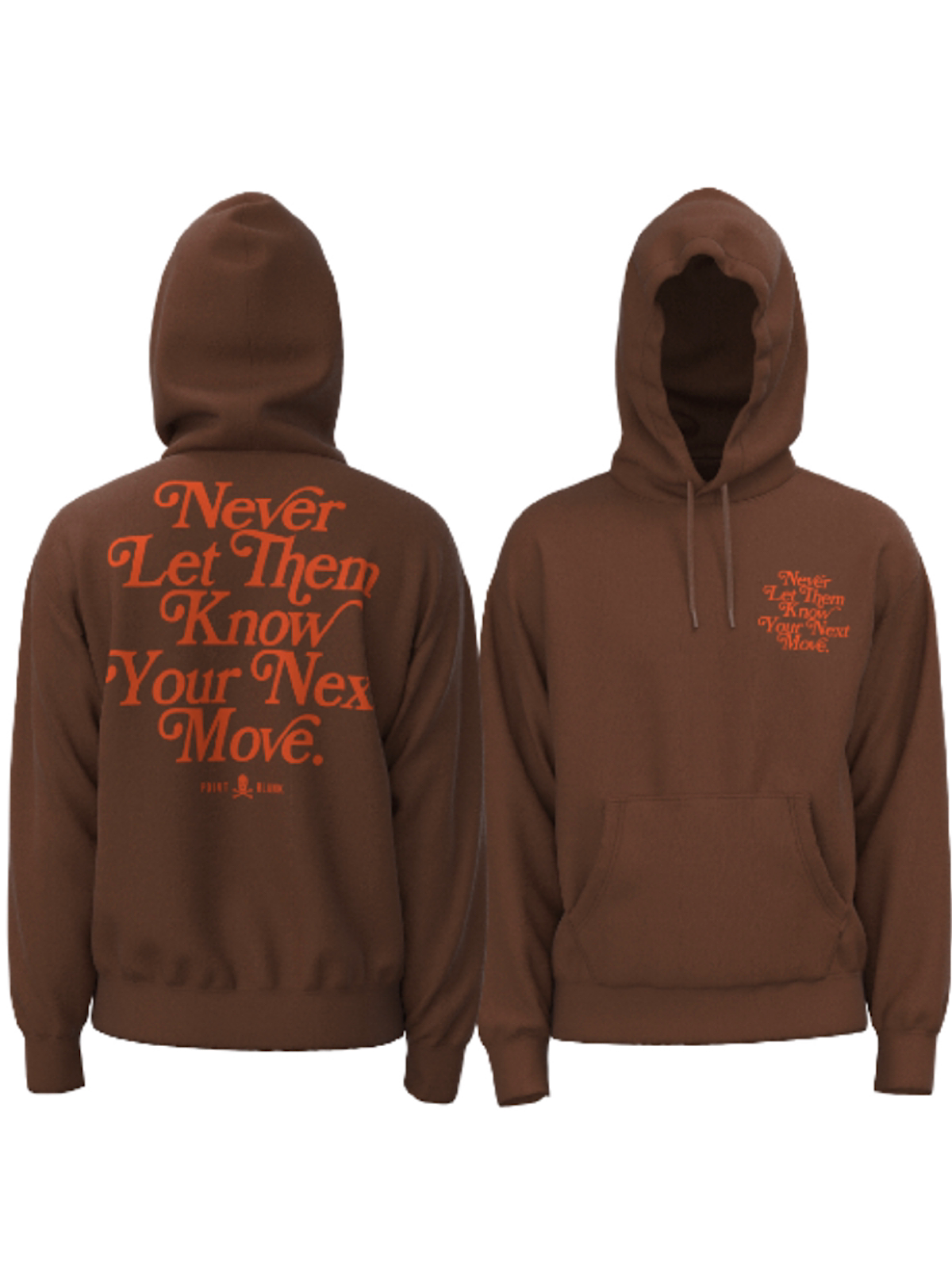 Point Blank Hoodie - Never Let Them Know - Chestnut