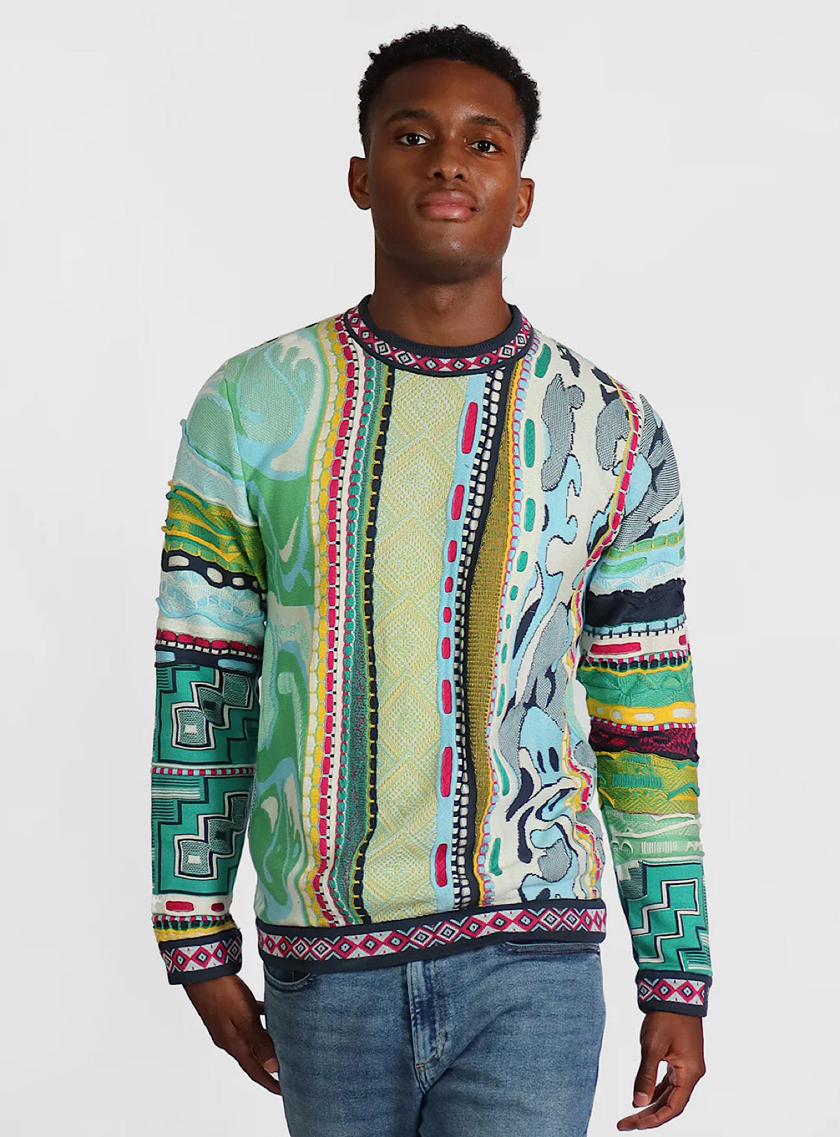 Coogi Sweater - The Debut Of The Coogi Art Collection - Droplet Multi