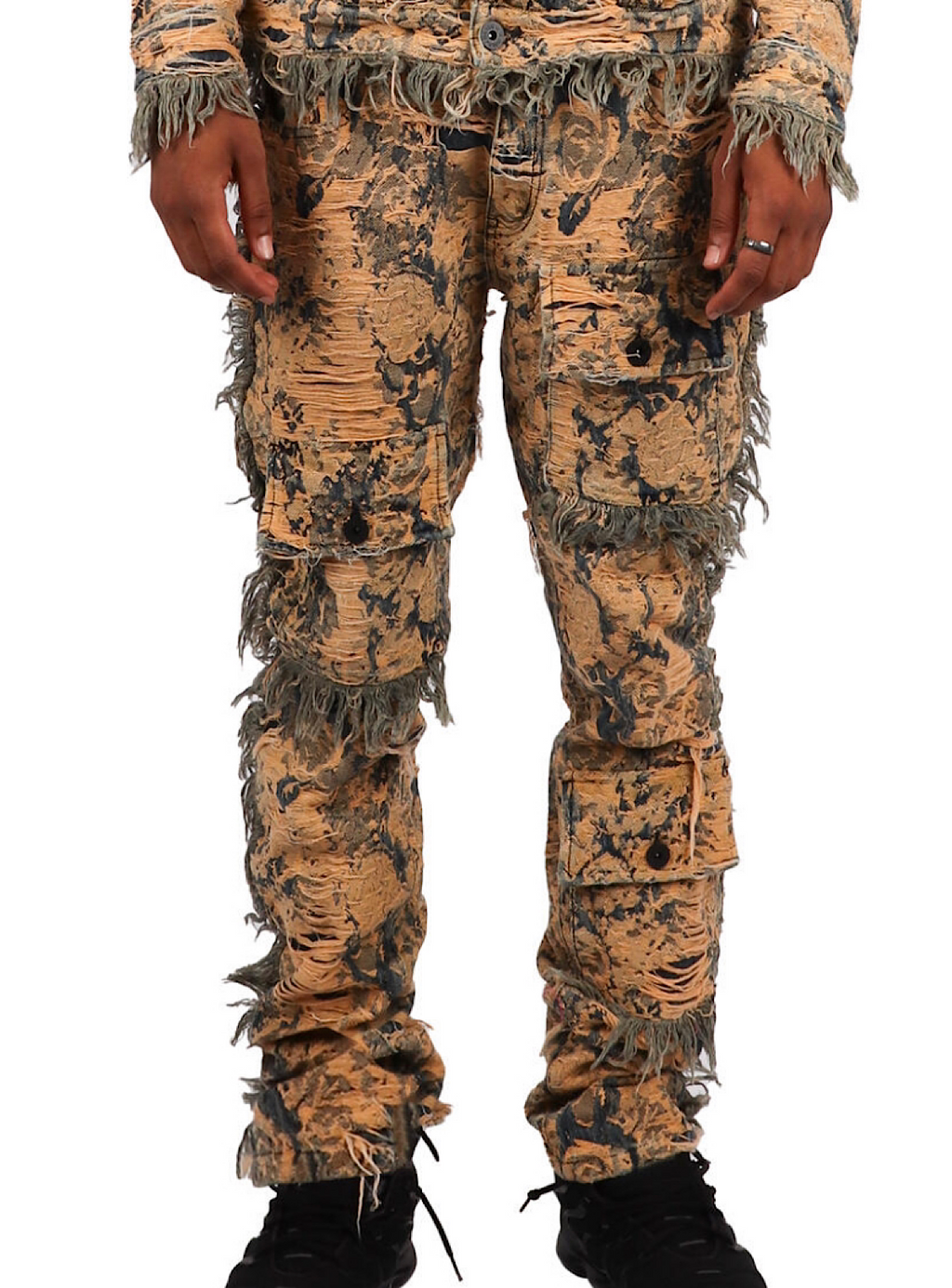 Majestik Jeans - Heavy Jacquard - Rust Grey And Yellow - TA2370