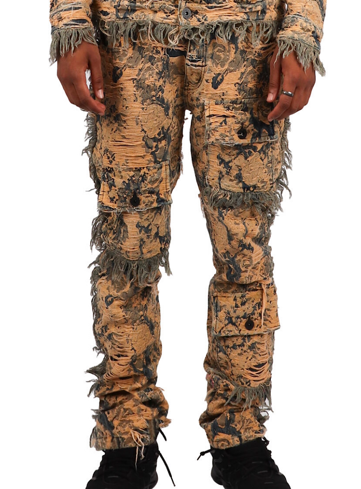 Majestik Jeans - Heavy Jacquard - Rust Grey And Yellow - TA2370