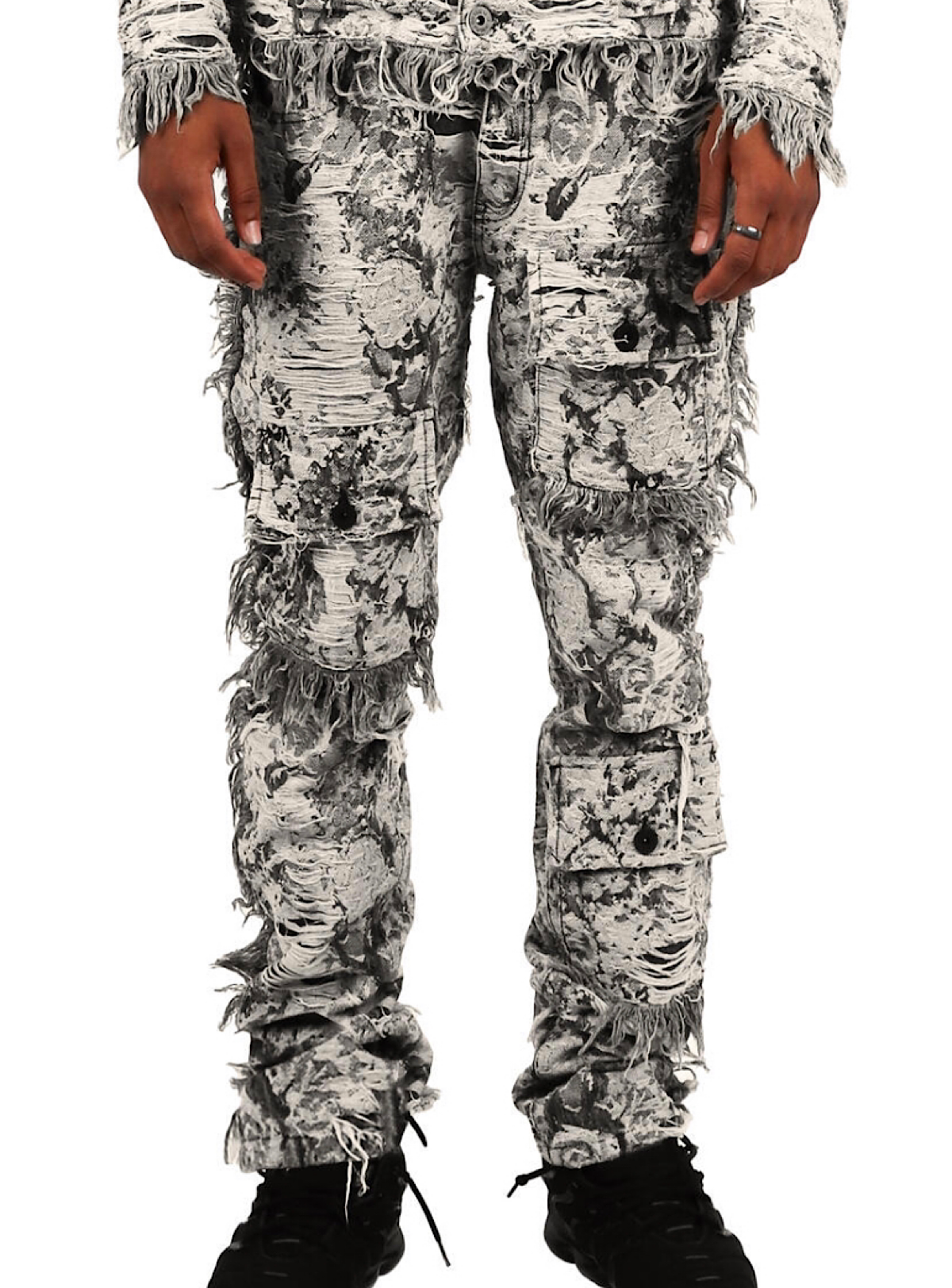 Majestik Jeans - Heavy Jacquard - Black And Grey - TA2370