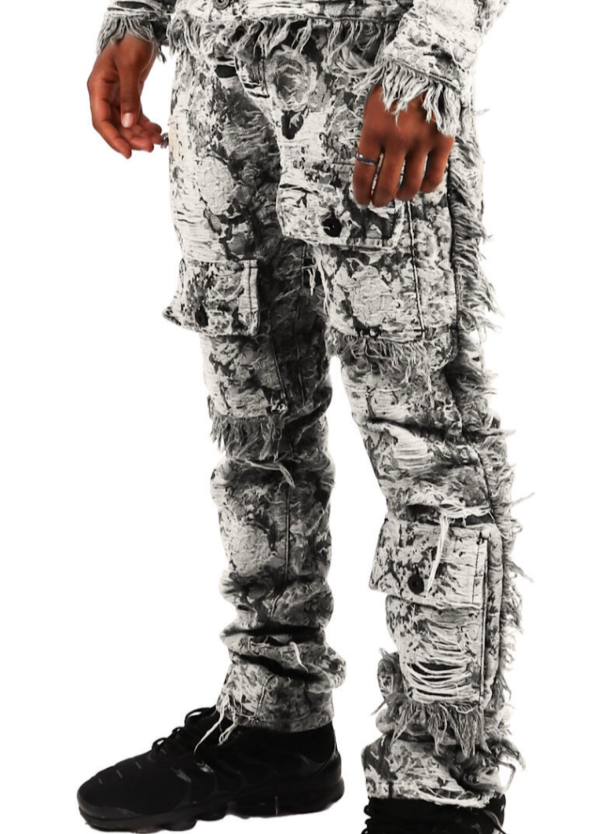 Majestik Jeans - Heavy Jacquard - Black And Grey - TA2370