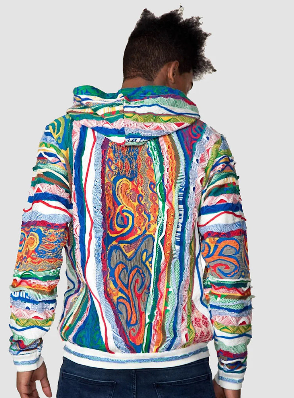Coogi Hoodie - Classic Zip - Multi White - C65225