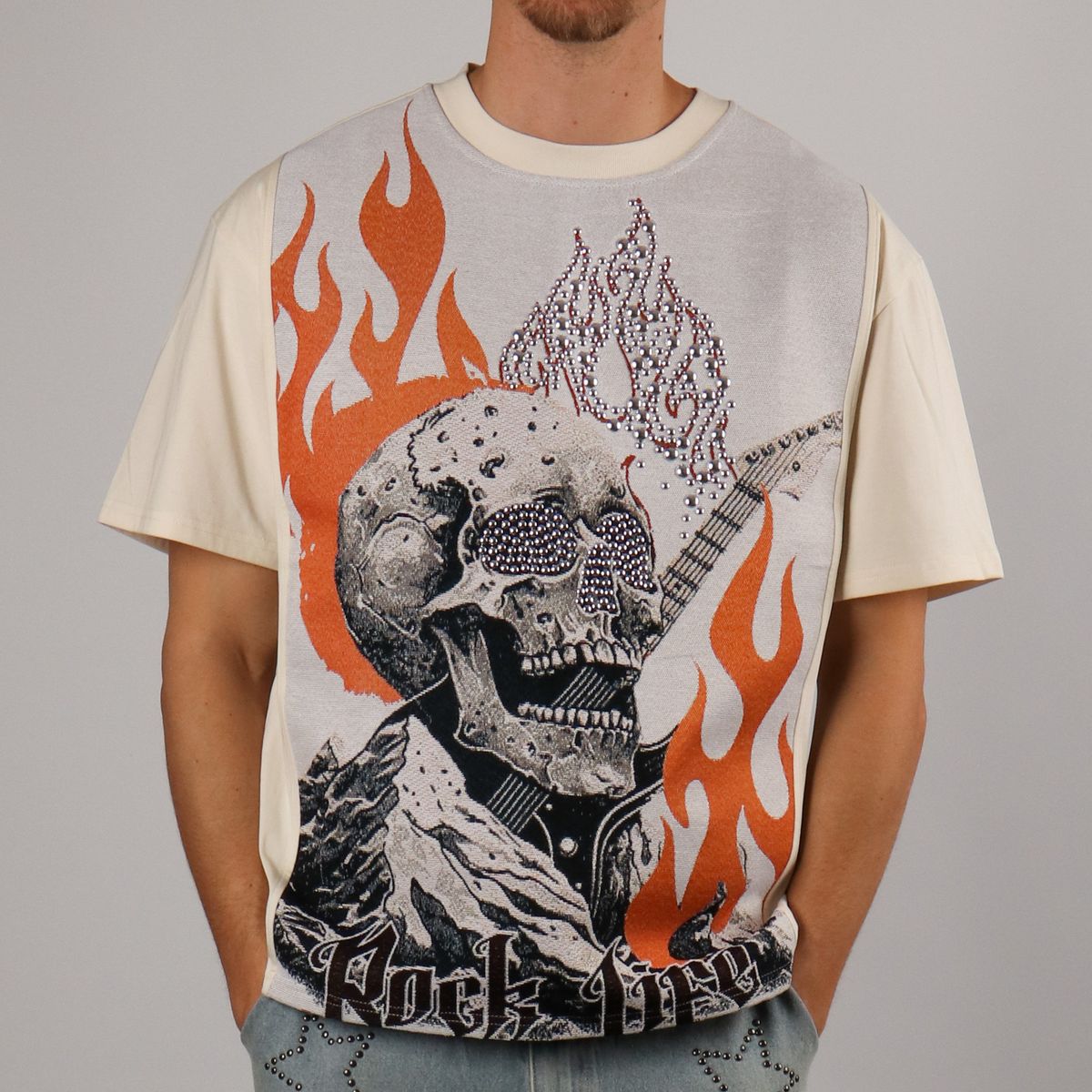 Majestik T-Shirt - Skull - Eggshell - CE2523