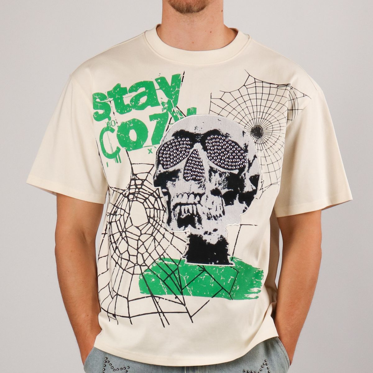 Majestik T-Shirt - Stay Cozy - Cream - TE2569