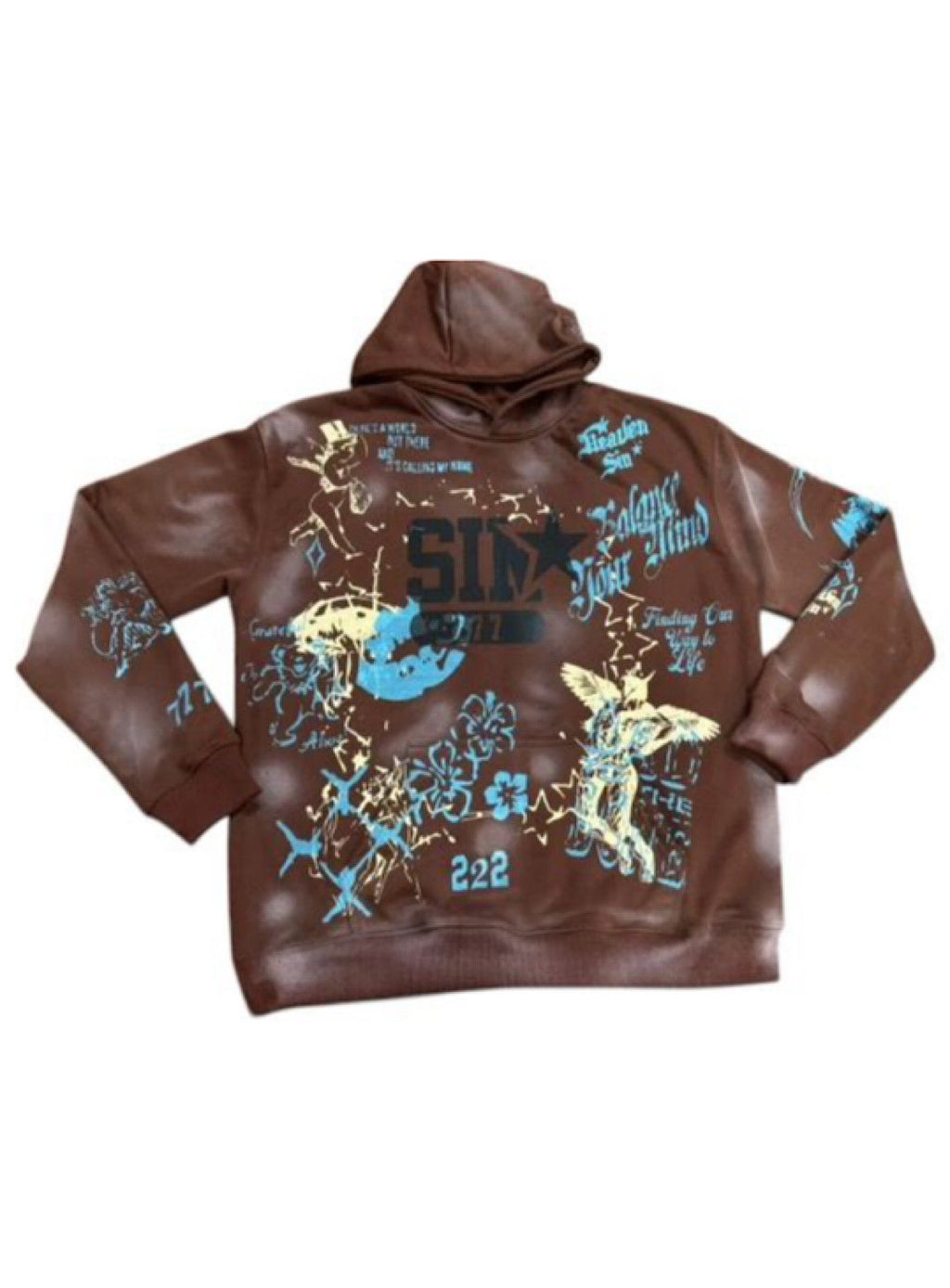 Heaven Sin Hoodie - 777 sin - Brown - HS678