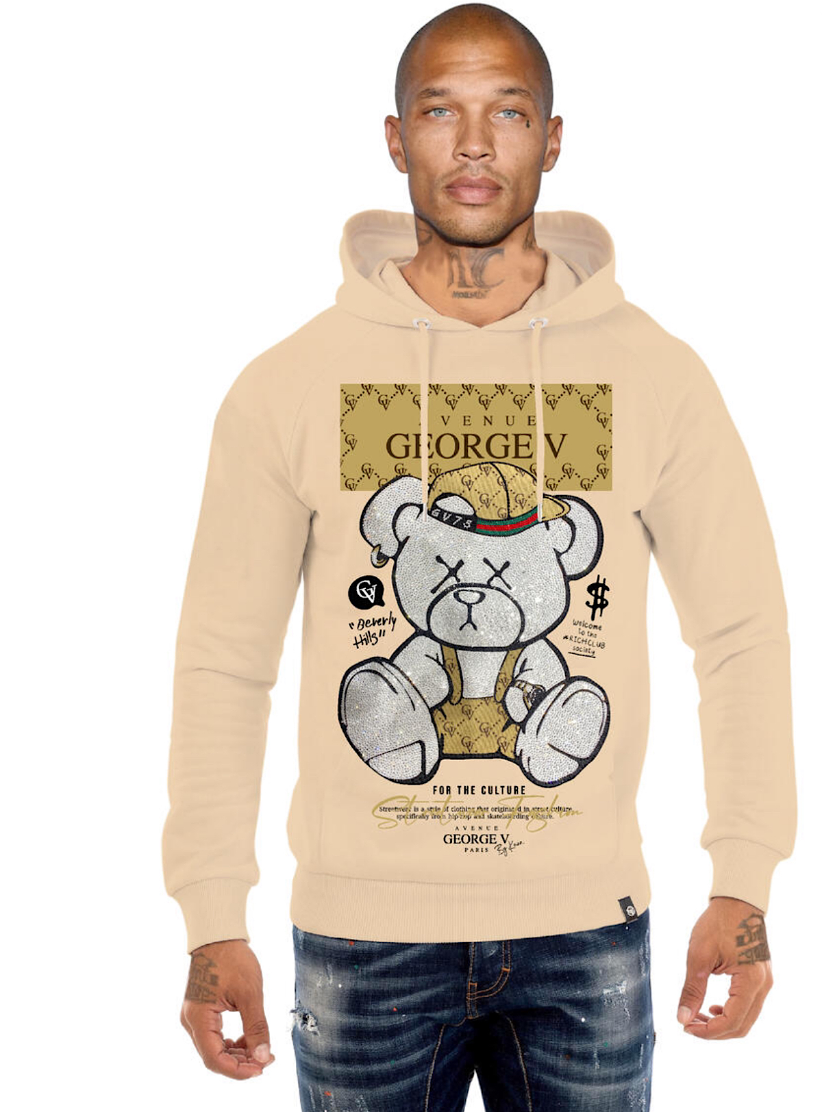 George V Hoodie - For The Future - Beige - GV2603