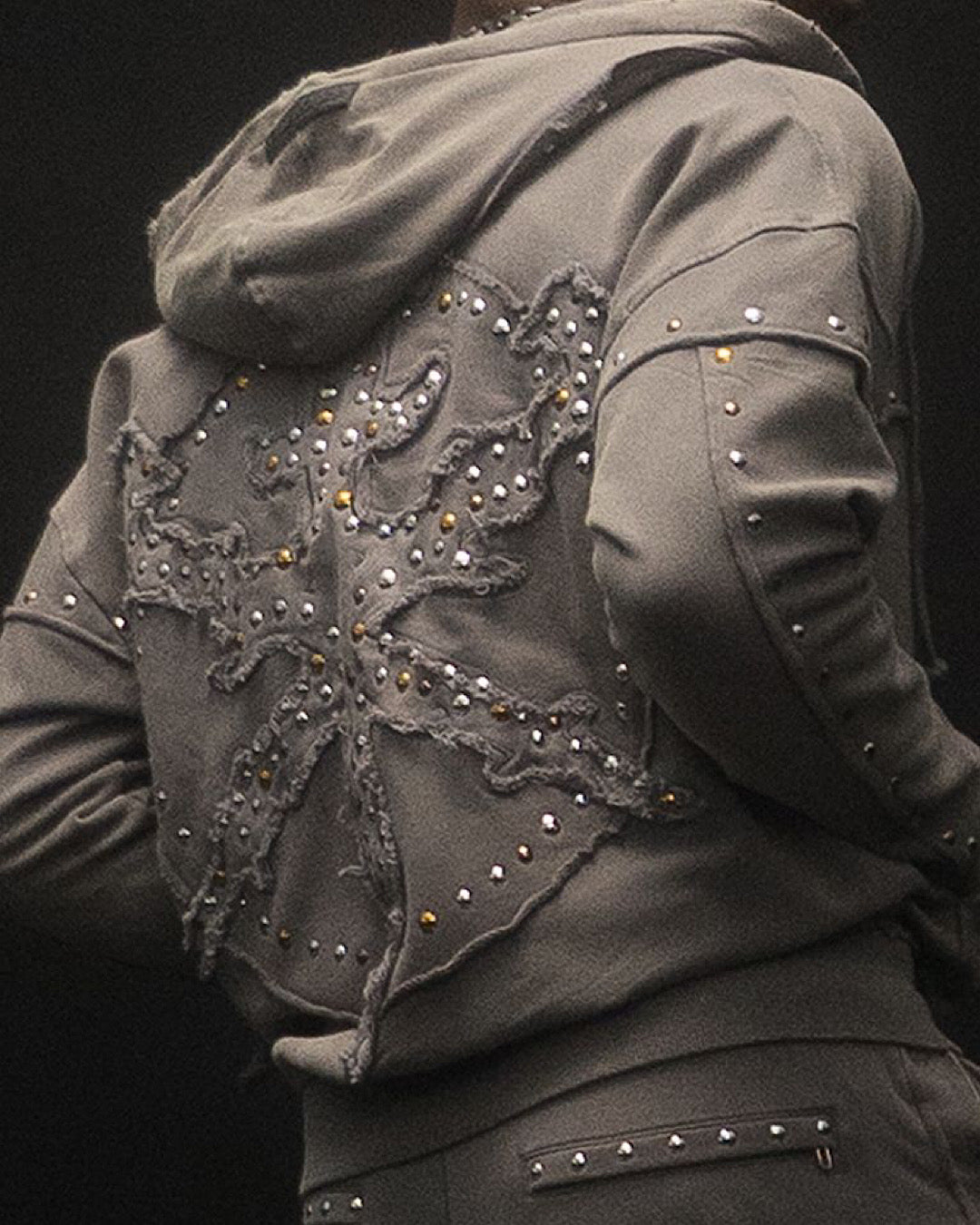 Hudson Sweatsuit - Studded Fleece - Grey - 585