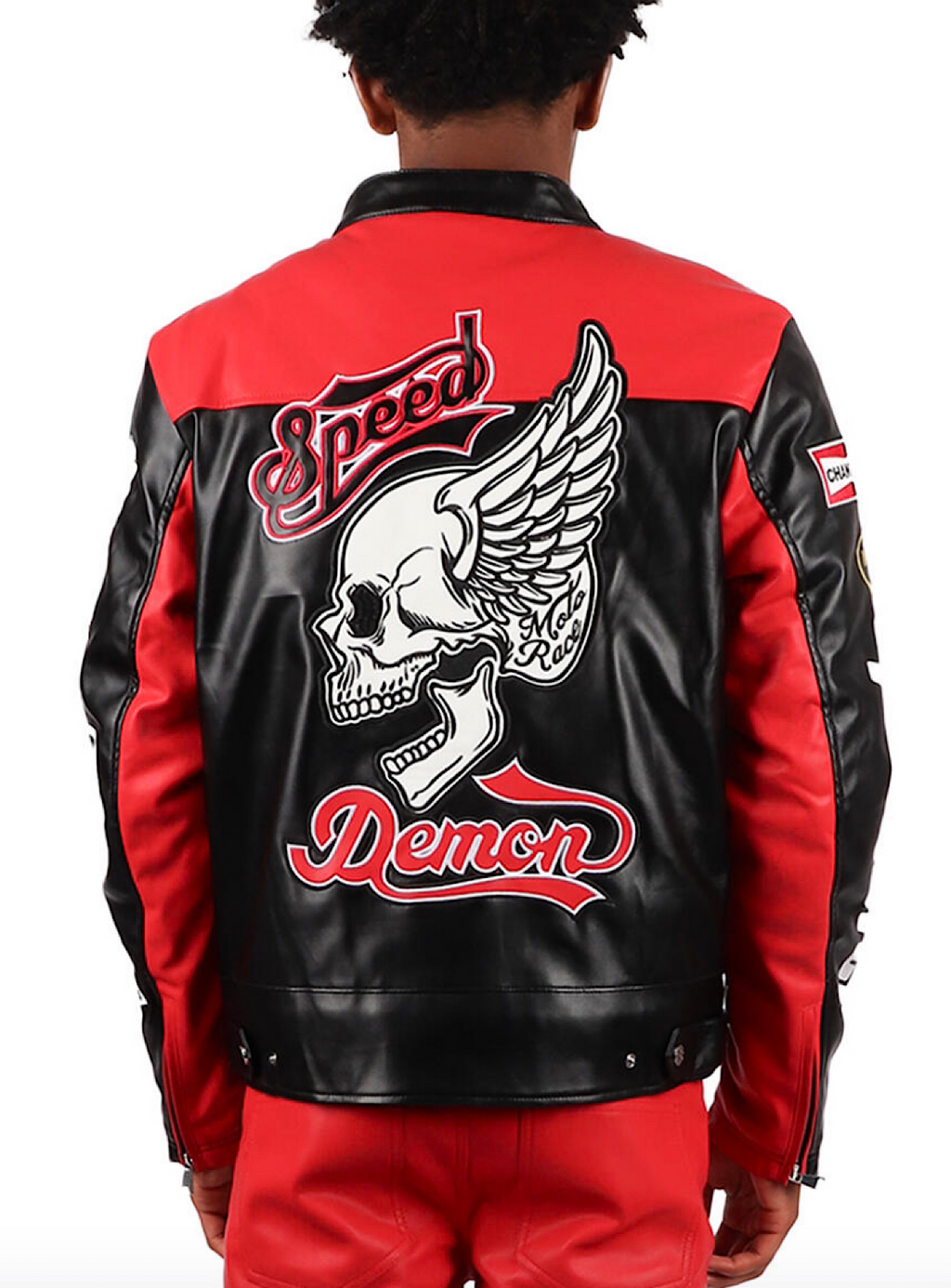 Majestik Jacket - Leather Moto Racing - Black - JJ2320
