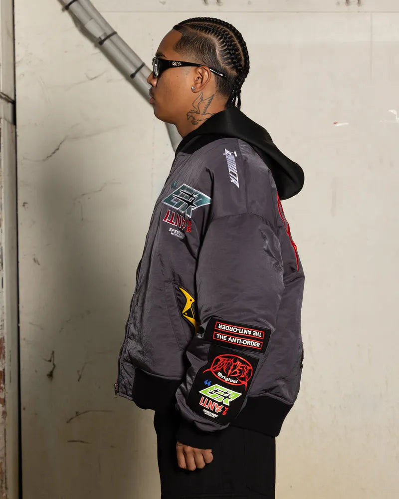 Loiter Jacket - Anti Racer Bomber - Charcoal - LTXAORACEBMJK