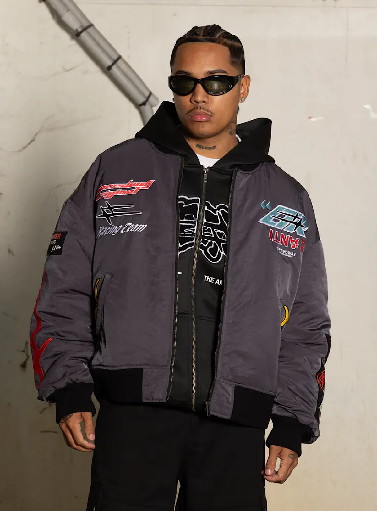 Loiter Jacket - Anti Racer Bomber - Charcoal - LTXAORACEBMJK