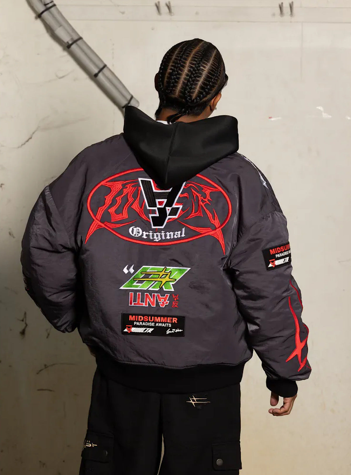 Loiter Jacket - Anti Racer Bomber - Charcoal - LTXAORACEBMJK